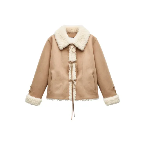 STGX Жёлтый Коричневый Женские Пуховики