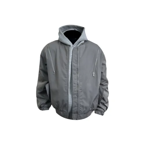 W7H1 Серый Унисекс Пуховики