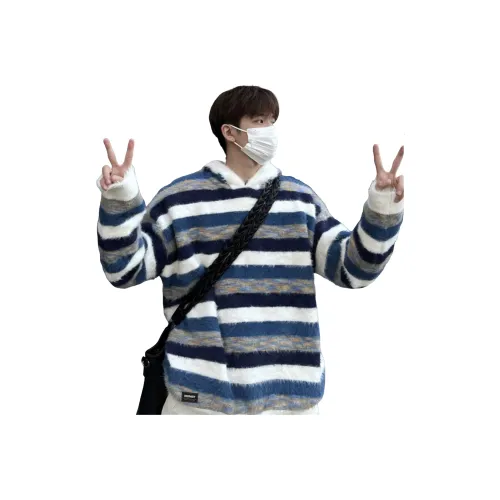 Imcrasy Синий с Белой Надпись Унисекс Трикотаж