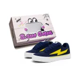 Темно-синий, синий, желтый, шнурки (с белыми, желтыми шнурками)