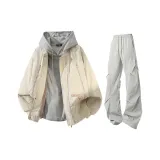 Айвори Белый + Светло-Серый Штаны