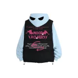 Свитшот "Дальний Небесный Синий" + Черный Жилет [с флисовой подкладкой]