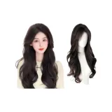 Романтический кудрявый средний стиль позиционирования [Коричневый-Черный-60 см]