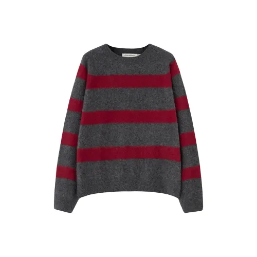 SOON FLOWER Серый Красный Полосы Женские Свитера