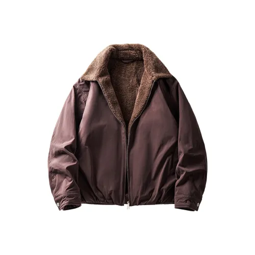 HZWH Мужские пуховики бордового цвета