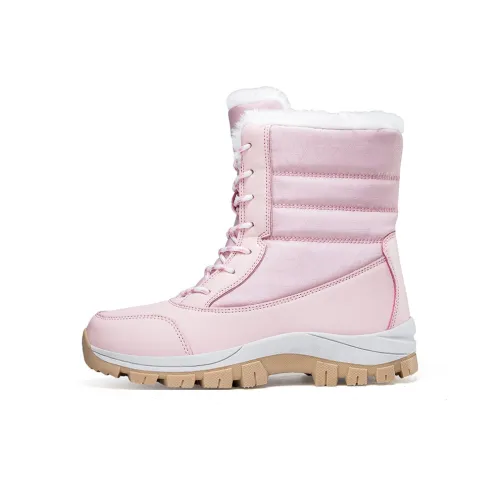 QINBU Утепленная обувь Термозащита Устойчивость к истиранию Противоскользящие Высокие ботинки для снега Женские