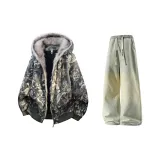 Камуфляж Желтый Грязь Джинсы с Флисовой Подкладкой