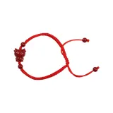 Браслет из красной нити с фиолетовой глиной (Цзыша) и китайским зодиаком Дракон