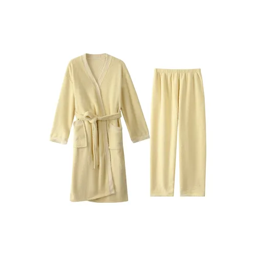 FENTENGCARE Желтый Женские Банные халаты