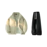 Светлый хаки + черный джинсы с флисовой подкладкой