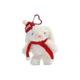 Красный шарф с ушами кролика, свисающие вниз