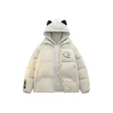 Белый хлопковый пуховик + свитшот