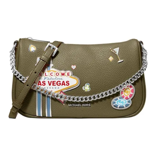 MICHAEL KORS CARMELA Полиуретан Сумка через плечо Средняя Женская Оливково-зеленая