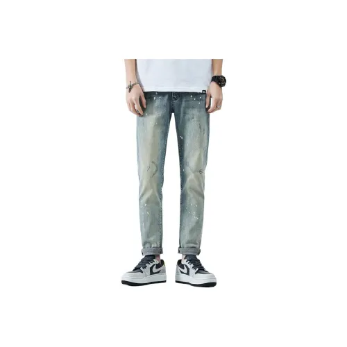 NVRFRGT Ностальгический синий Унисекс Джинсы