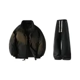 Чёрный + Чёрный Джинсы с Флисовой Подкладкой