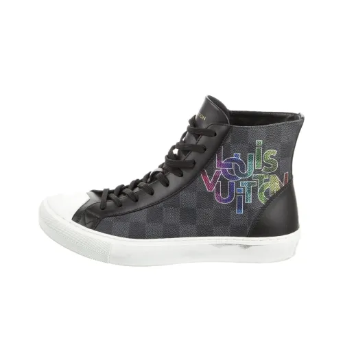 LOUIS VUITTON Tattoo Damier Графитовый Стильные Скейтбординги Мужской Серый Черный