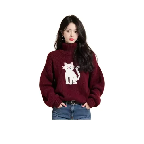 Mu Xiao Xin Бордовый С подарками MU Xiaoxin Бренд Наклеенный Женский Трикотаж