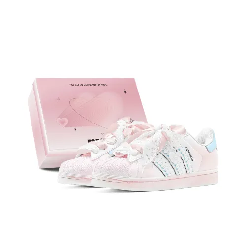 Adidas Originals Superstar Romantic Favor Couple's Tide Set Love Lace Laces Low Top Skateboard Shoes Unisex