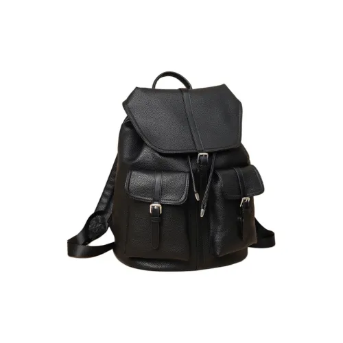 OURFUN Кожа Рюкзак Стандартный Унисекс Черный Белый Синий Хаки