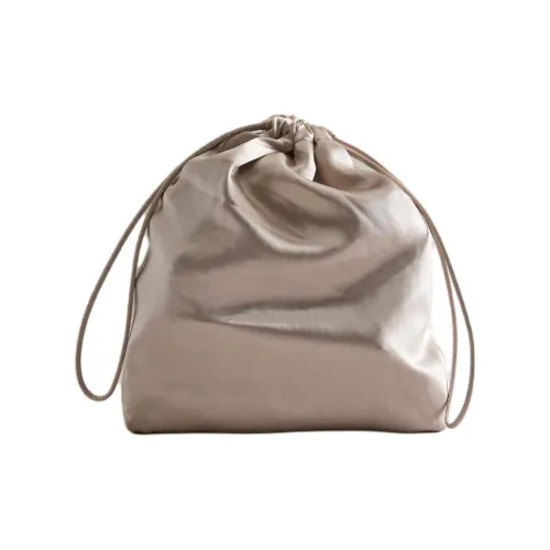 ZARA Collaboration Тутовый шелк Путешествие Сумка для хранения Женская Светло-бежевая Желтая