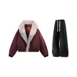 Красный + Черный Джинсы с флисовой подкладкой