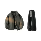 Темно-серый + черный джинсы с флисовой подкладкой