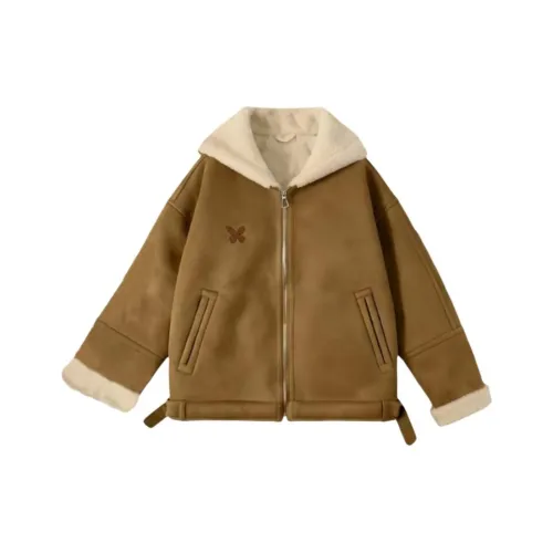 TSKIU Темно-коричневые женские бархатные куртки