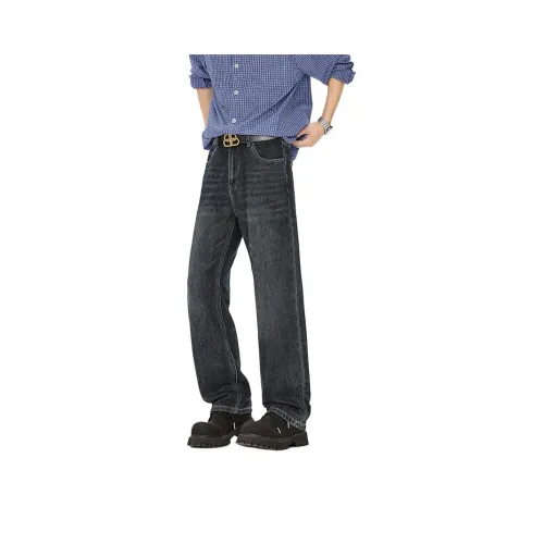 SRPFTE Синий Серый Унисекс Джинсы