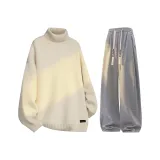 Экрю + Светло-серый K [С флисовой подкладкой, улучшенный]