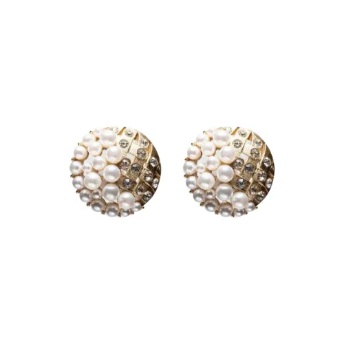 Серьги Retro Chic Brass Stud Женские