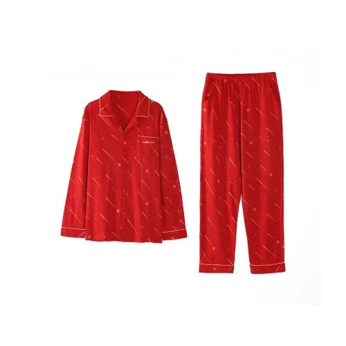 FENTENGCARE Красный Мужской Пижамный Комплект