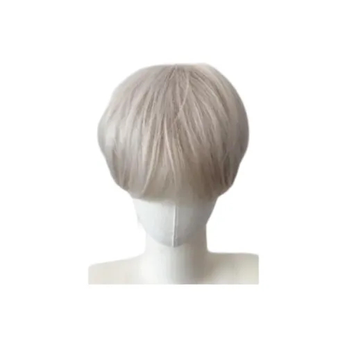 UMIFFA Белый золотой Men's Differential Crushed Lid Парики Белый