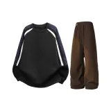 Чёрный с флисовой подкладкой + кофейный