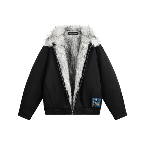 DAWEIBEIKEN Зимняя пуховая куртка унисекс черного цвета