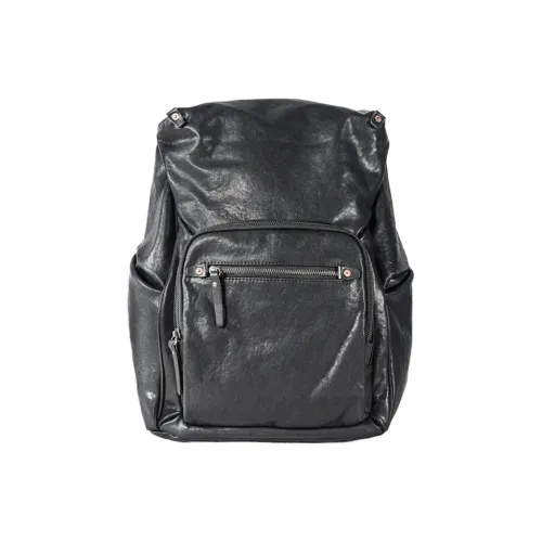 DOSRFINI Натуральная кожа верх крупнозернистая текстура коровьей кожи рюкзак мужской черный