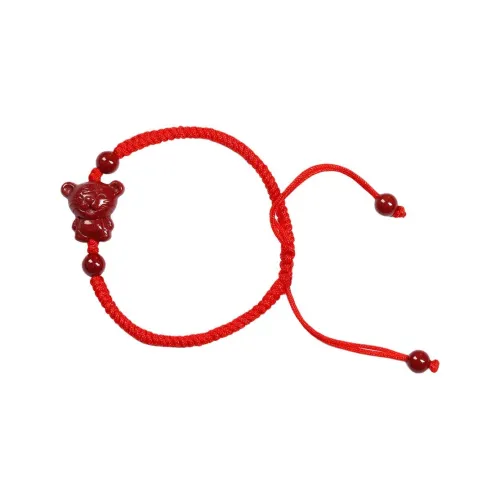 Oukang Reconstructed Браслет с шнурками из киновари Унисекс