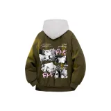 Армейский зеленый хлопковый пуховик (утепленный)