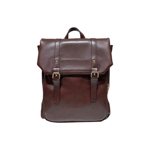 VANDEE Вощеная кожа Рюкзак Женские Черный коричневый