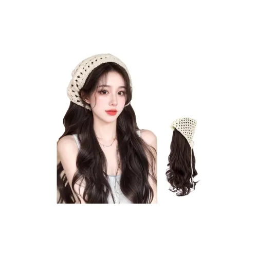 TIANKONGSHU Пасторальный стиль Треугольный шарф Парики Средняя длина