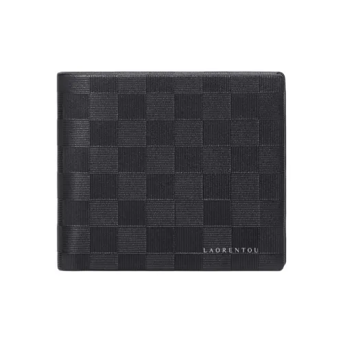 Old Man's Head Лицевая коровья кожа Кошелек Мужской Черный