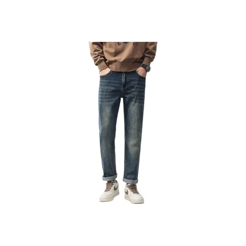 NVRFRGT Серый Древесный синий Унисекс Джинсы