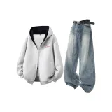 Топ Фотиния Серый + Синие Штаны