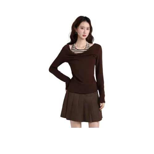 ЮЙЧЖАОЛИНЬ 3942# Кофе Женские T-рубашки