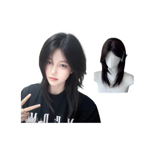 YOSEE Волк Ласточкин хвост Mullet Перука для головы Унисекс Японский стиль Половина вверх Средняя длина Разделенные Короткие волосы