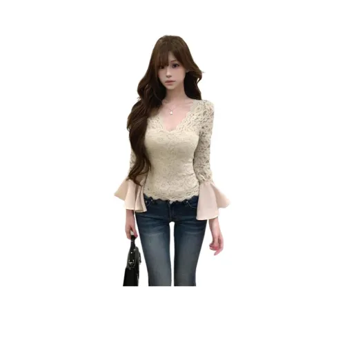 VENICEW Светлый хаки с V Brand Наклейка Женская Трикотаж