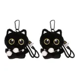 [Черный белый+Черный белый] Шарф Маленький Черный Кот-Шнурок Стиль Позиционирование