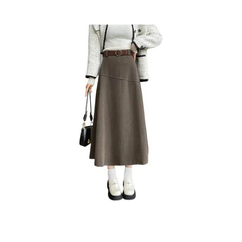 Langqing Повседневный Длинный Юбка Женские