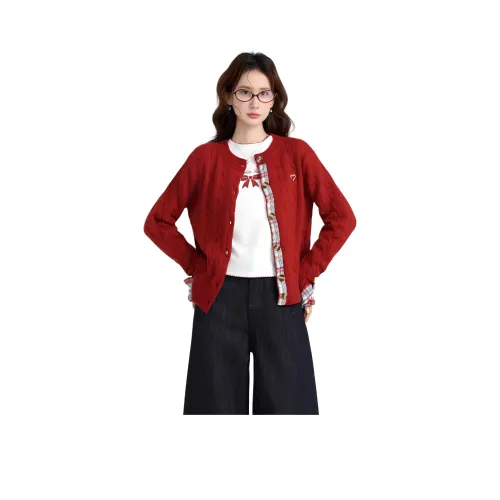 ЮЙЧЖАОЛИНЬ Z9338# Красный Женские Свитера