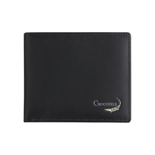 Крокодил верх крупнозернистая текстура коровья кожа кошелек стандартный мужской черный