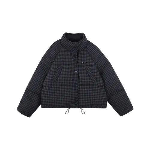 MDEHT Черная клетка Женские пуховики